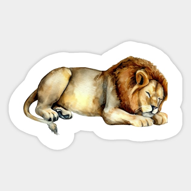 Sleeping lion Sticker by Calisi